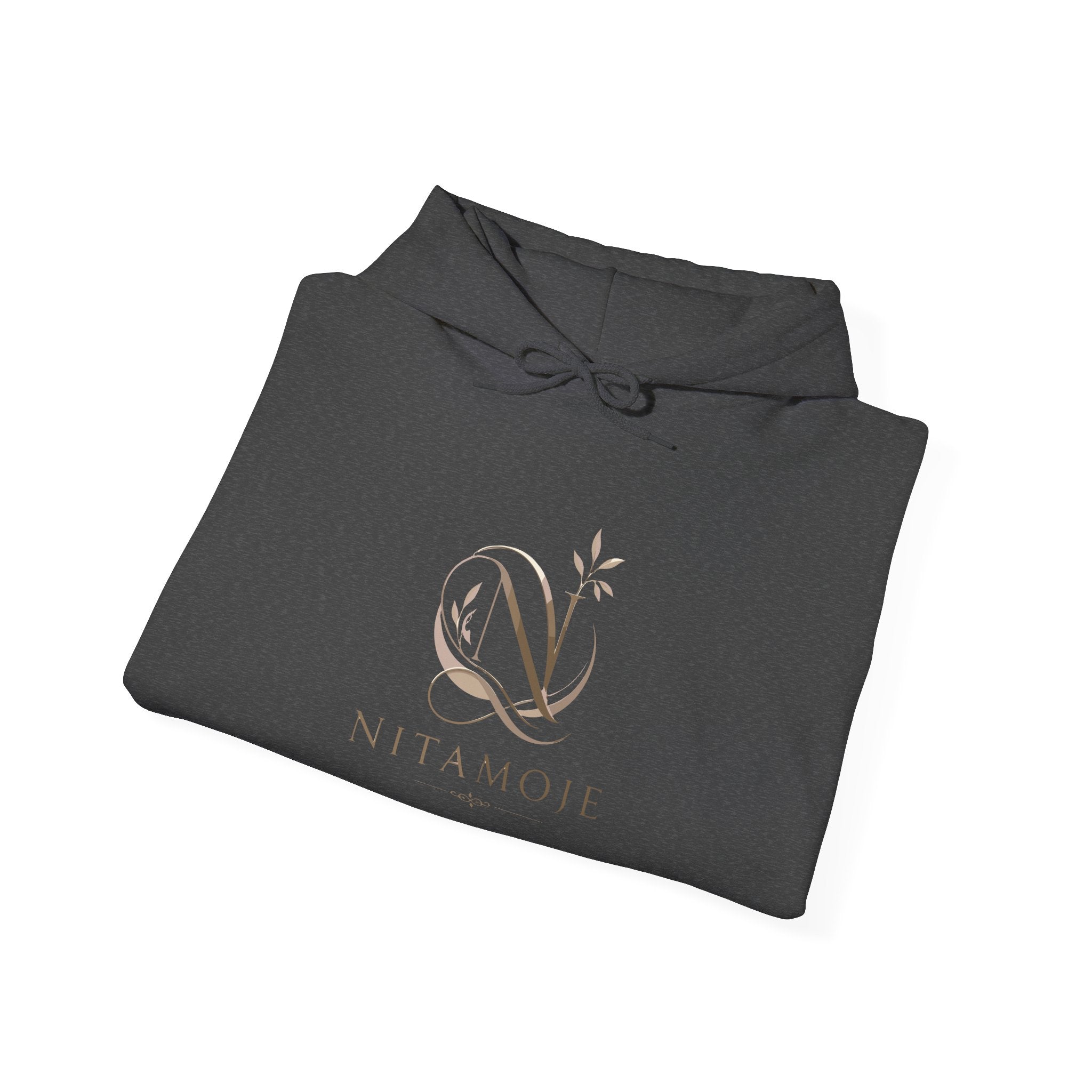 Nitamoye Elegant Logo Hoodie — Minimal Floral Monogram Sweatshirt - Nitamoje