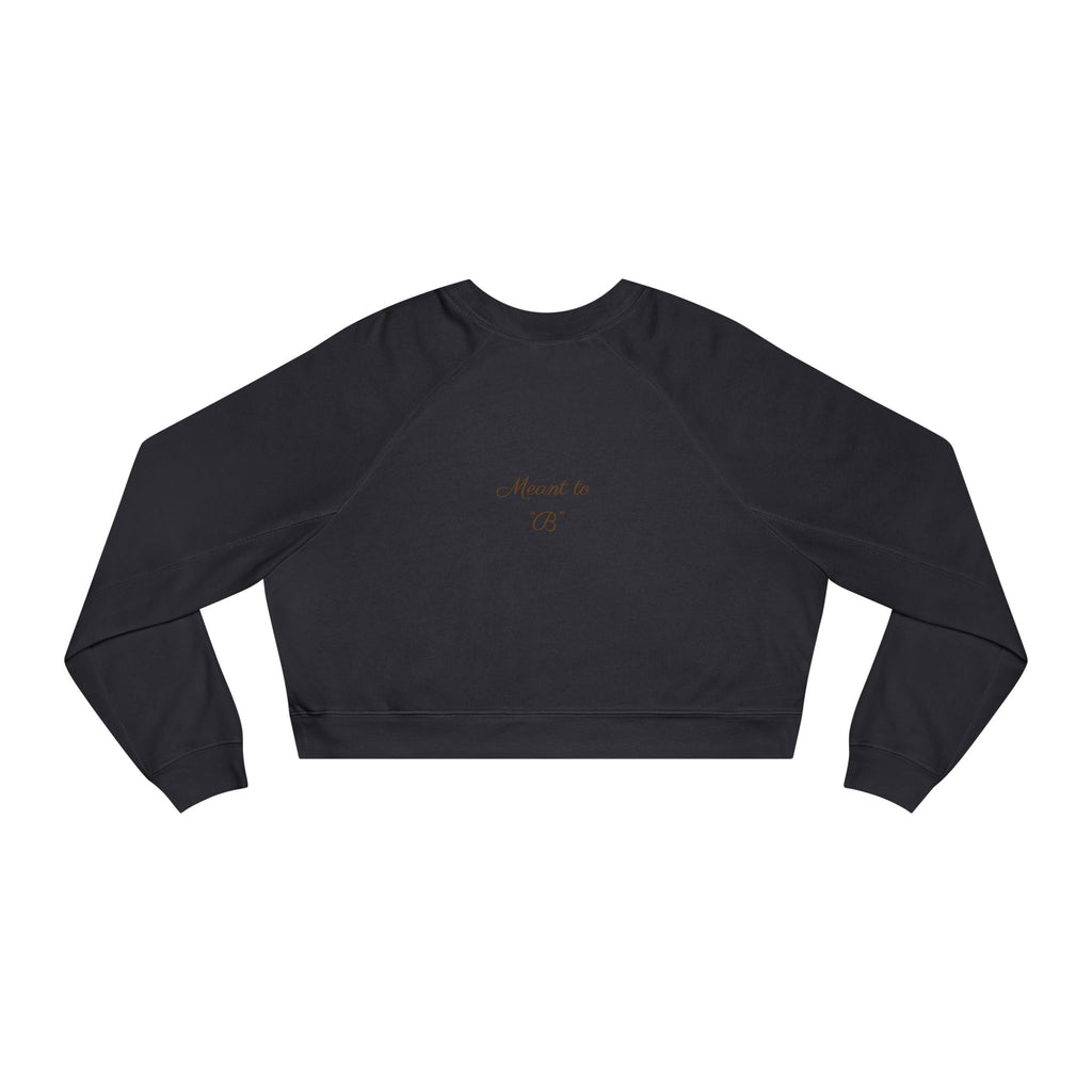 Cropped Fleece Pullover — Minimal Neutral Logo Sweatshirt for Women