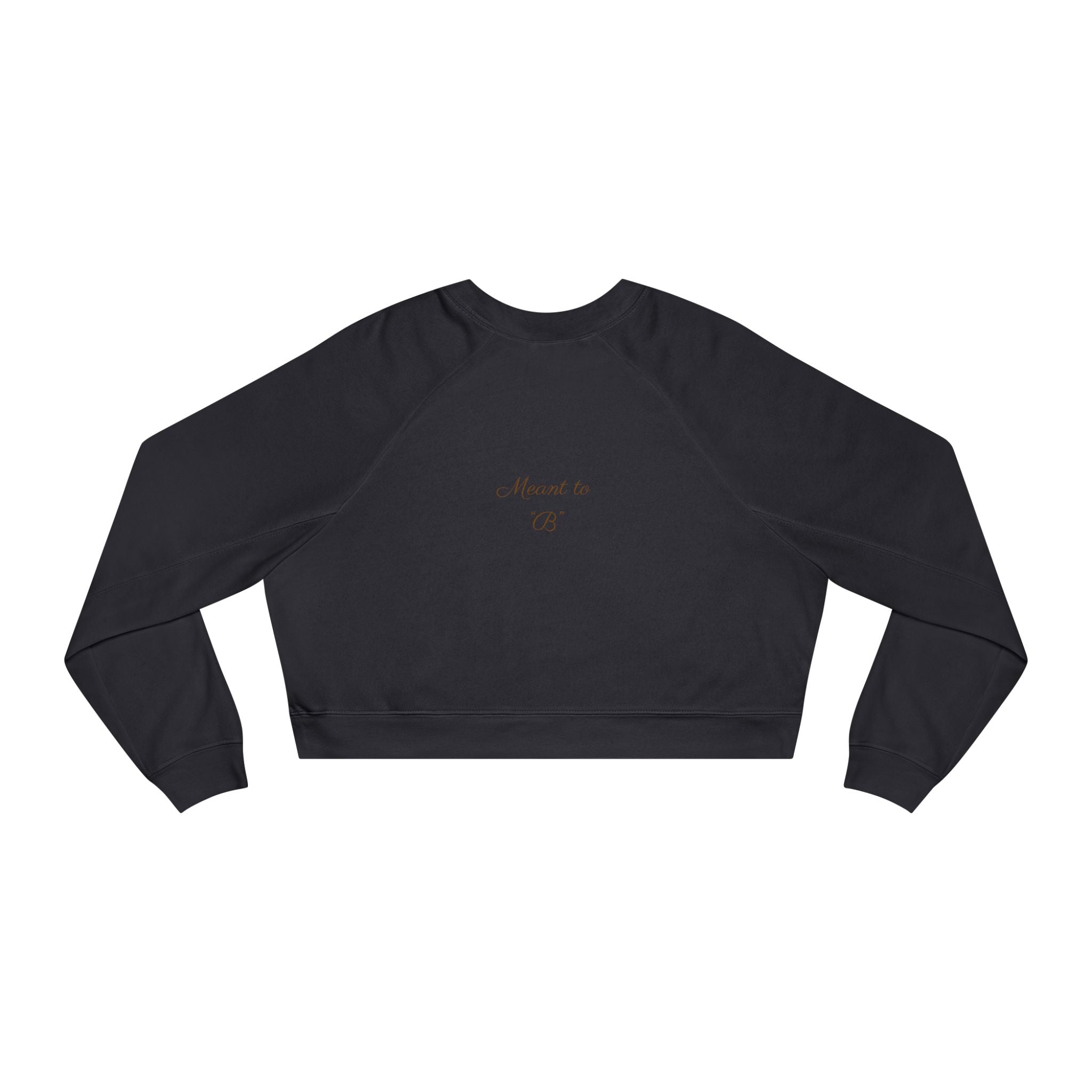 Cropped Fleece Pullover — Minimal Neutral Logo Sweatshirt for Women
