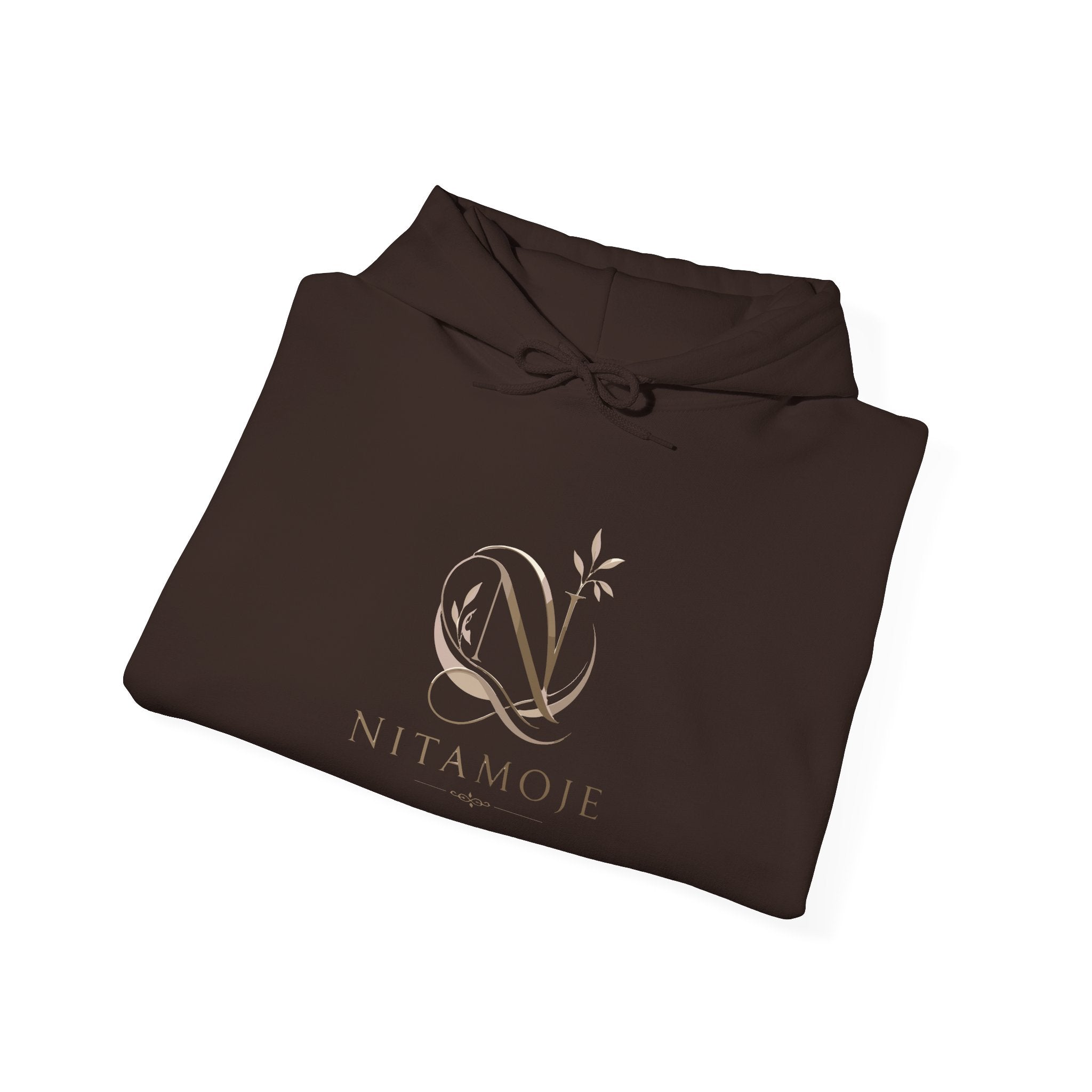 Nitamoye Elegant Logo Hoodie — Minimal Floral Monogram Sweatshirt