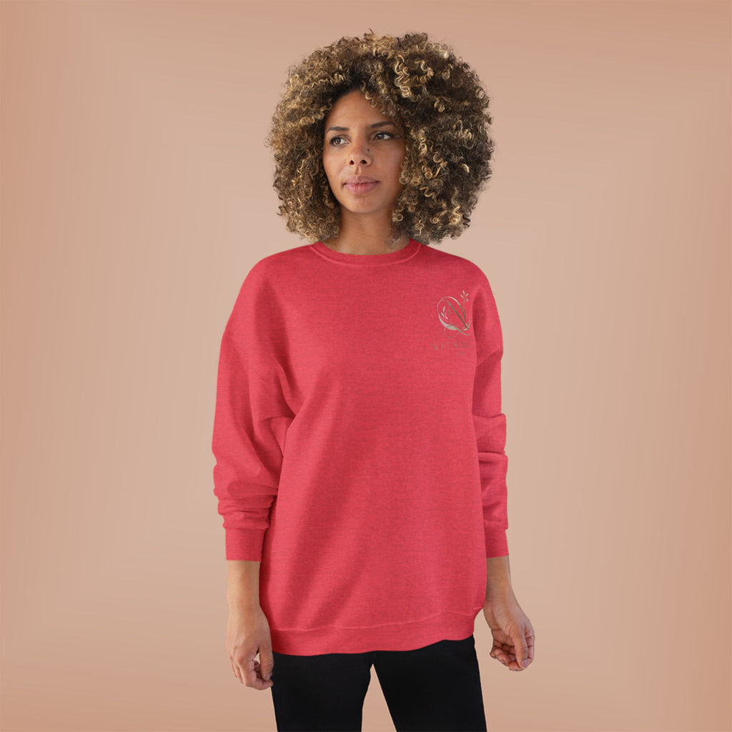 Minimalist 'Meant to B' Crewneck Sweatshirt — Subtle Floral Logo