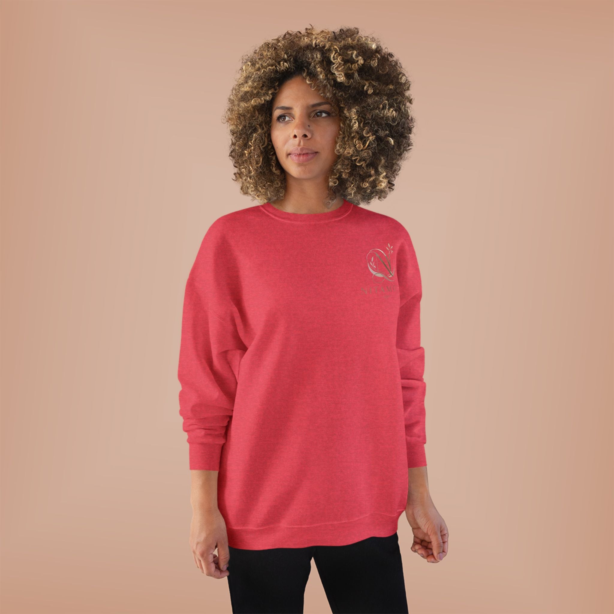 Minimalist 'Meant to B' Crewneck Sweatshirt — Subtle Floral Logo