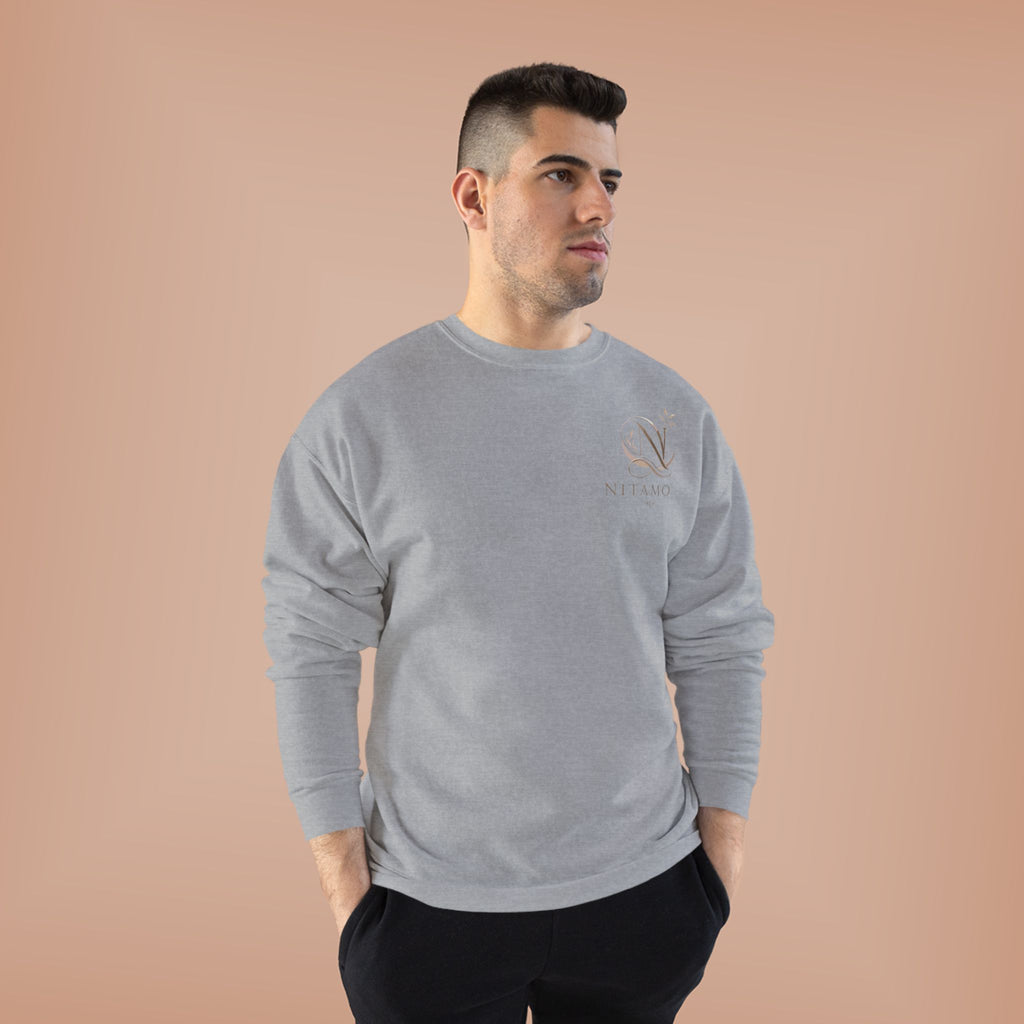 Minimalist 'Meant to B' Crewneck Sweatshirt — Subtle Floral Logo