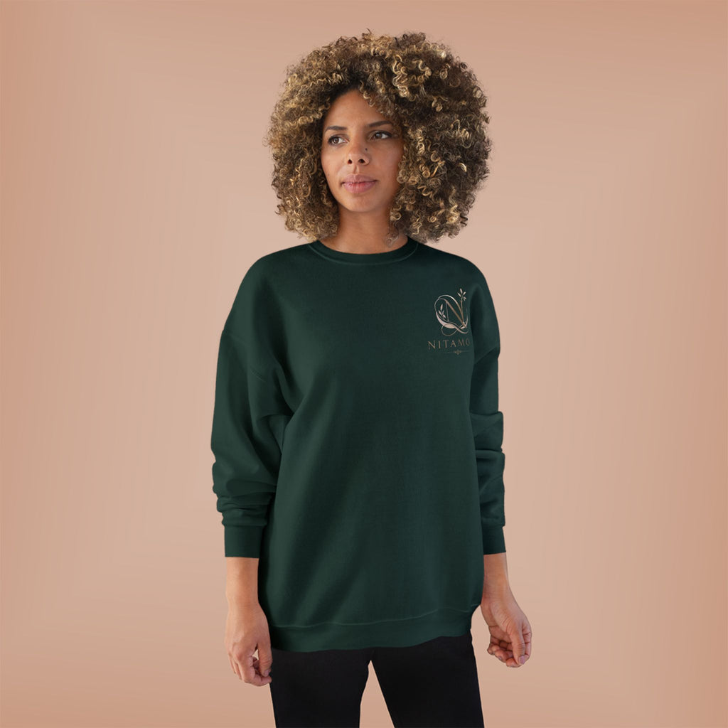 Minimalist 'Meant to B' Crewneck Sweatshirt — Subtle Floral Logo