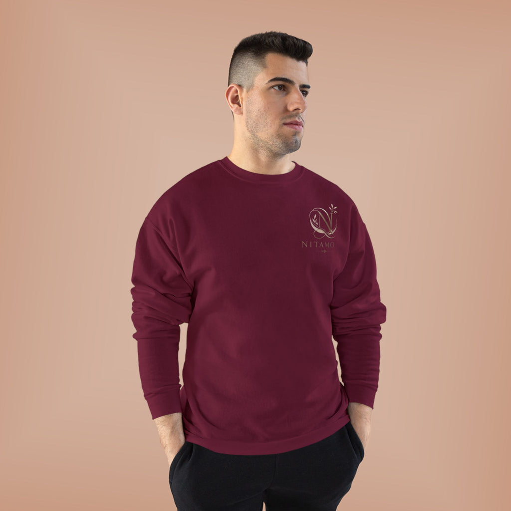 Minimalist 'Meant to B' Crewneck Sweatshirt — Subtle Floral Logo