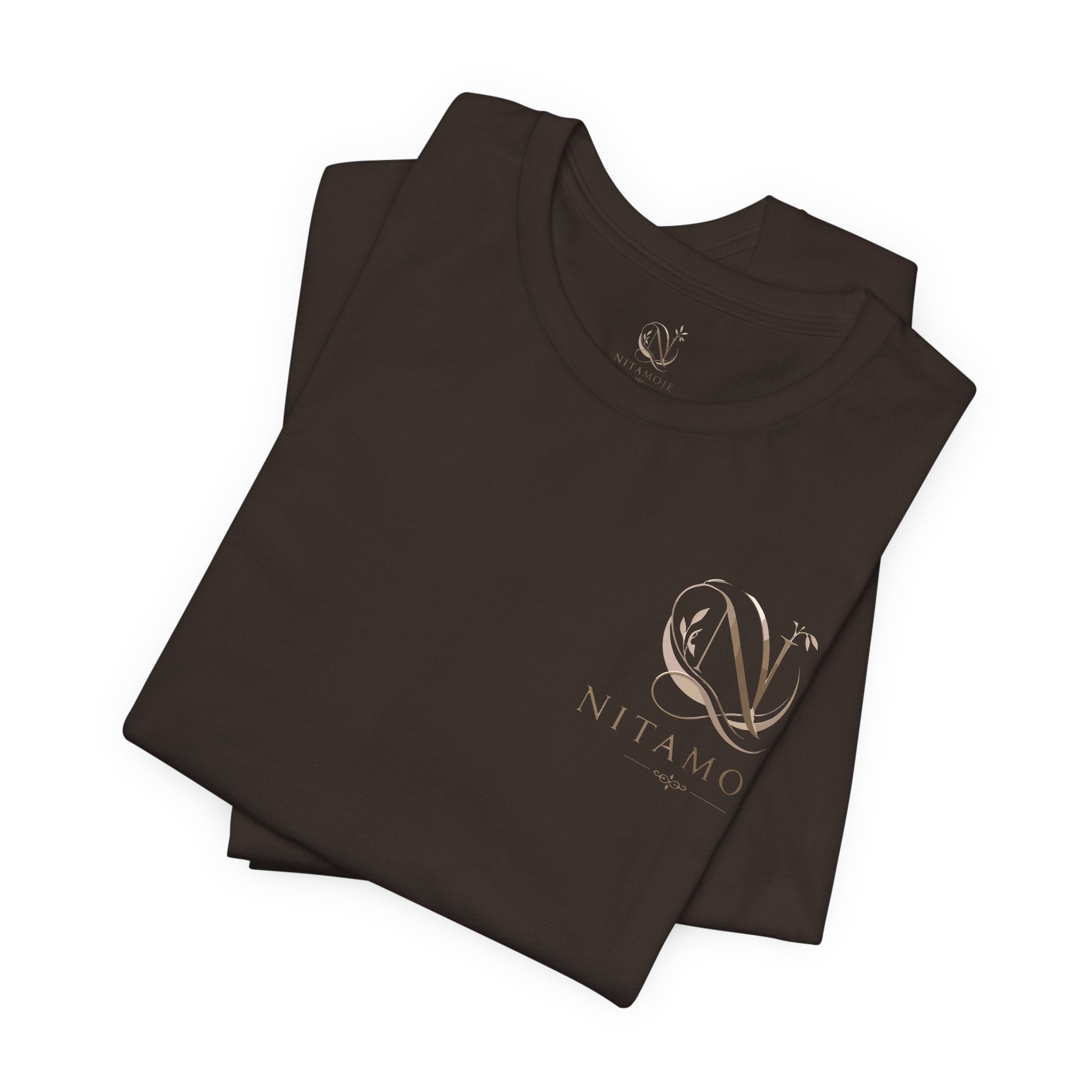 NITAMOJE Logo Tee — Brown Minimal Tee
