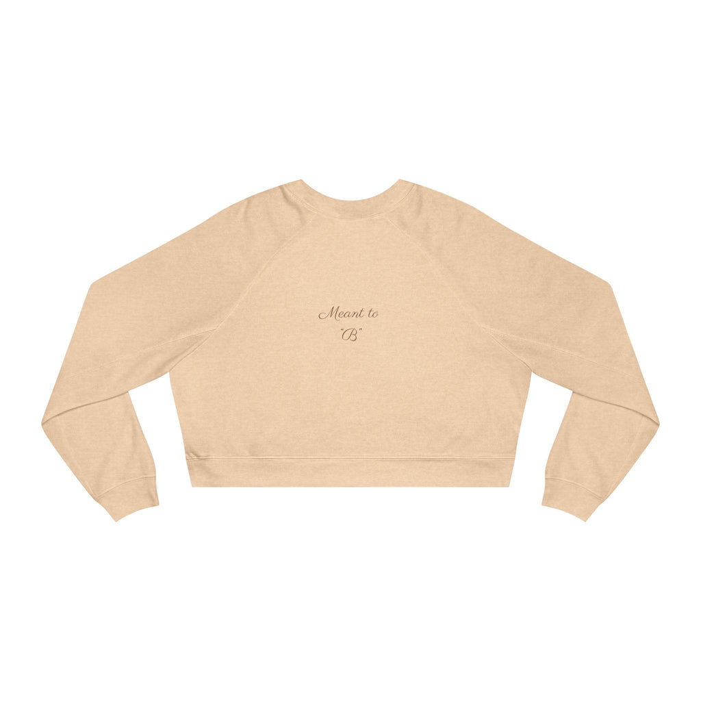 Cropped Fleece Pullover — Minimal Neutral Logo Sweatshirt for Women