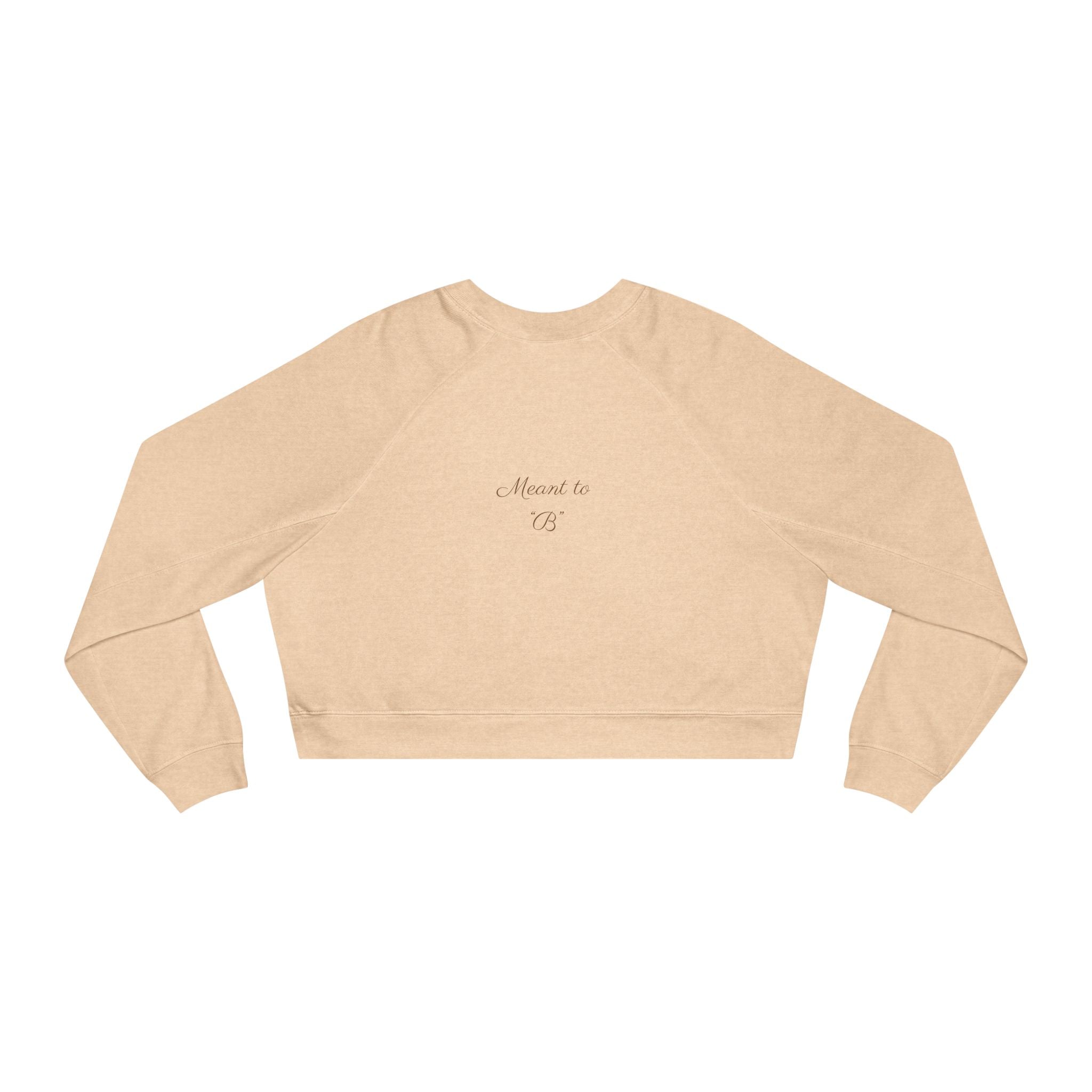 Cropped Fleece Pullover — Minimal Neutral Logo Sweatshirt for Women