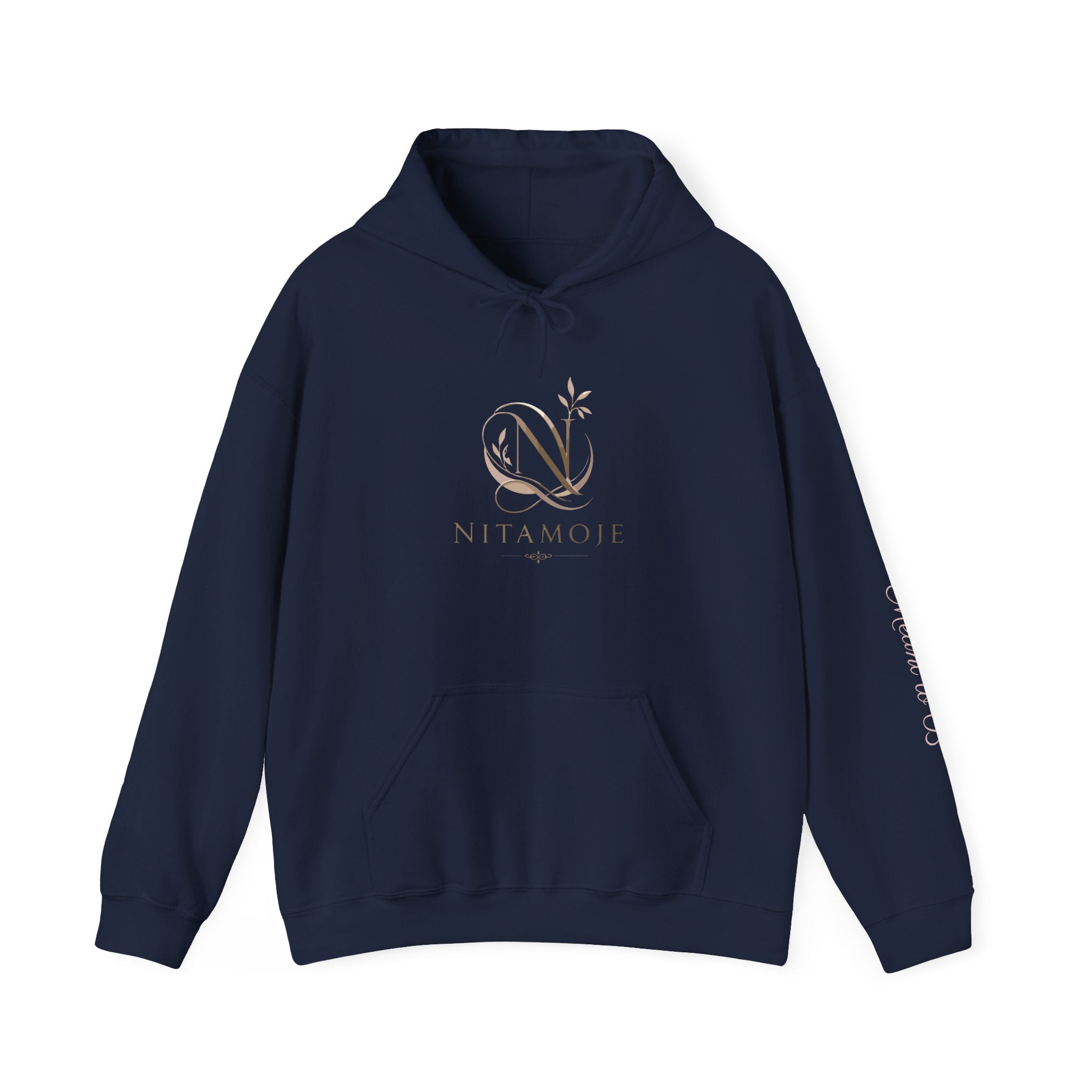 Nitamoye Elegant Logo Hoodie — Minimal Floral Monogram Sweatshirt