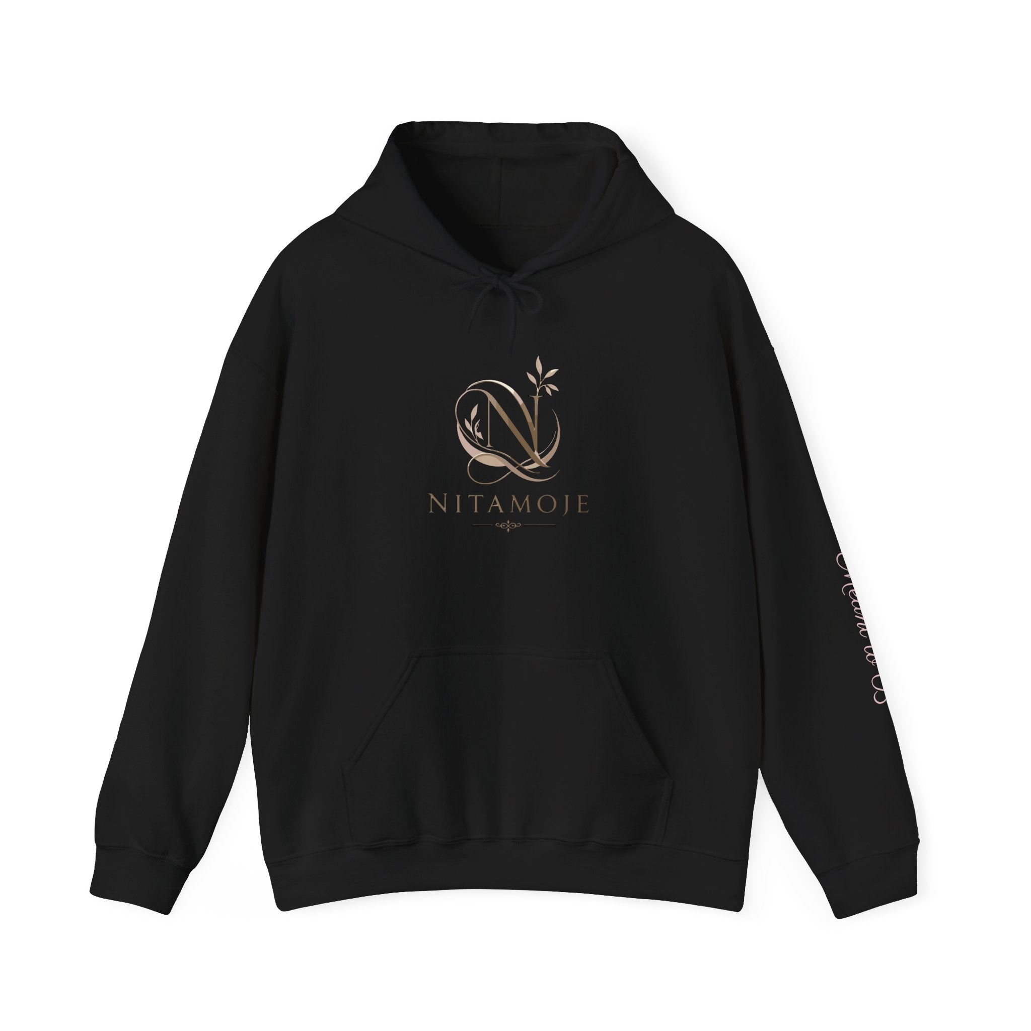Nitamoye Elegant Logo Hoodie — Minimal Floral Monogram Sweatshirt