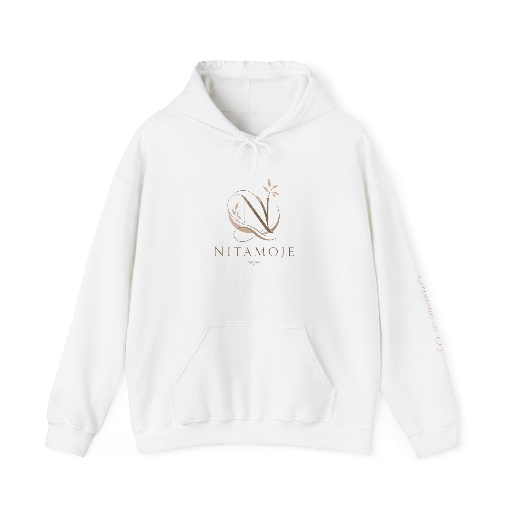 Nitamoye Elegant Logo Hoodie — Minimal Floral Monogram Sweatshirt - Nitamoje