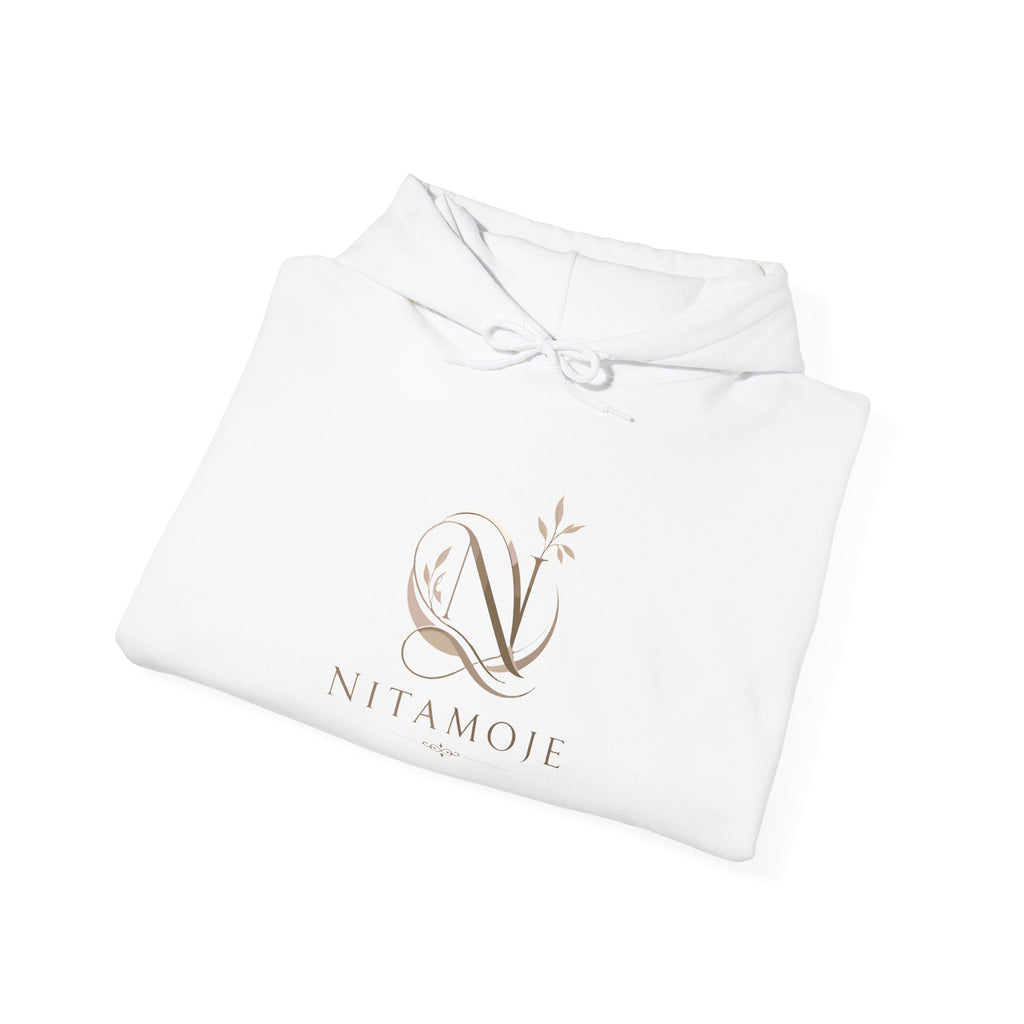 Nitamoye Elegant Logo Hoodie — Minimal Floral Monogram Sweatshirt