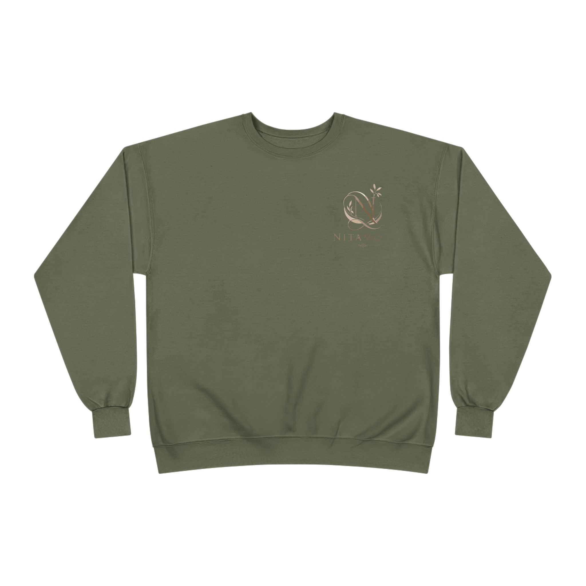 Minimalist 'Meant to B' Crewneck Sweatshirt — Subtle Floral Logo