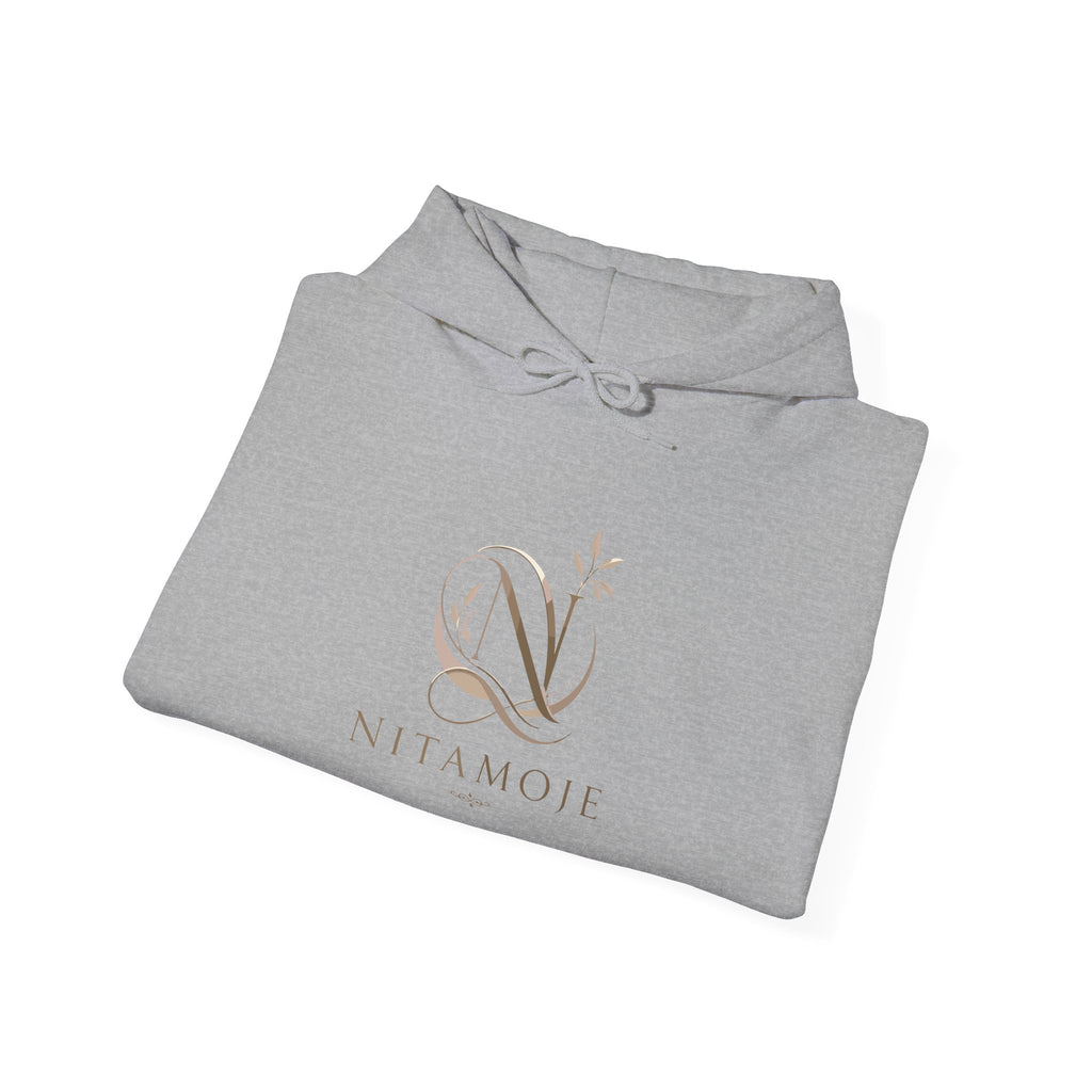 Nitamoye Elegant Logo Hoodie — Minimal Floral Monogram Sweatshirt