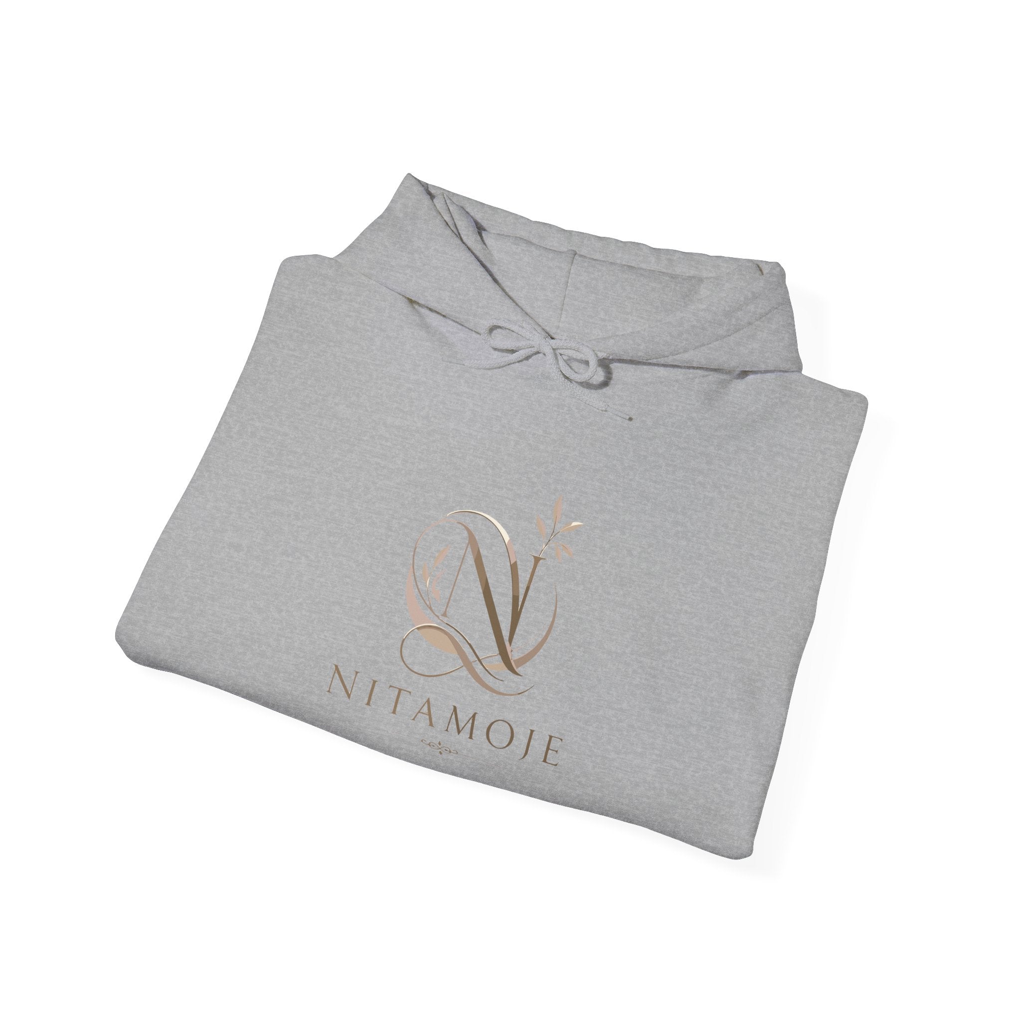 Nitamoye Elegant Logo Hoodie — Minimal Floral Monogram Sweatshirt