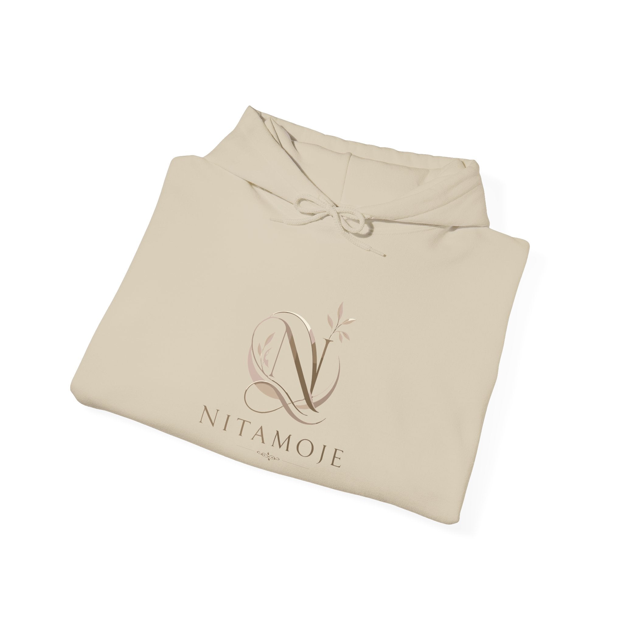 Nitamoye Elegant Logo Hoodie — Minimal Floral Monogram Sweatshirt - Nitamoje