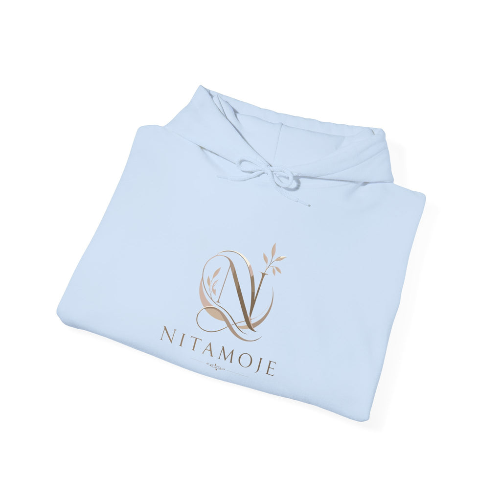 Nitamoye Elegant Logo Hoodie — Minimal Floral Monogram Sweatshirt