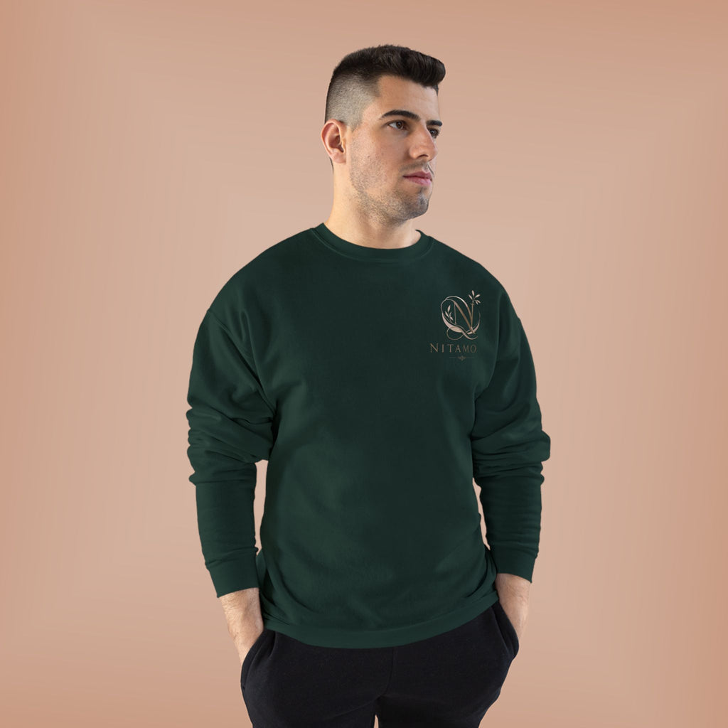 Minimalist 'Meant to B' Crewneck Sweatshirt — Subtle Floral Logo