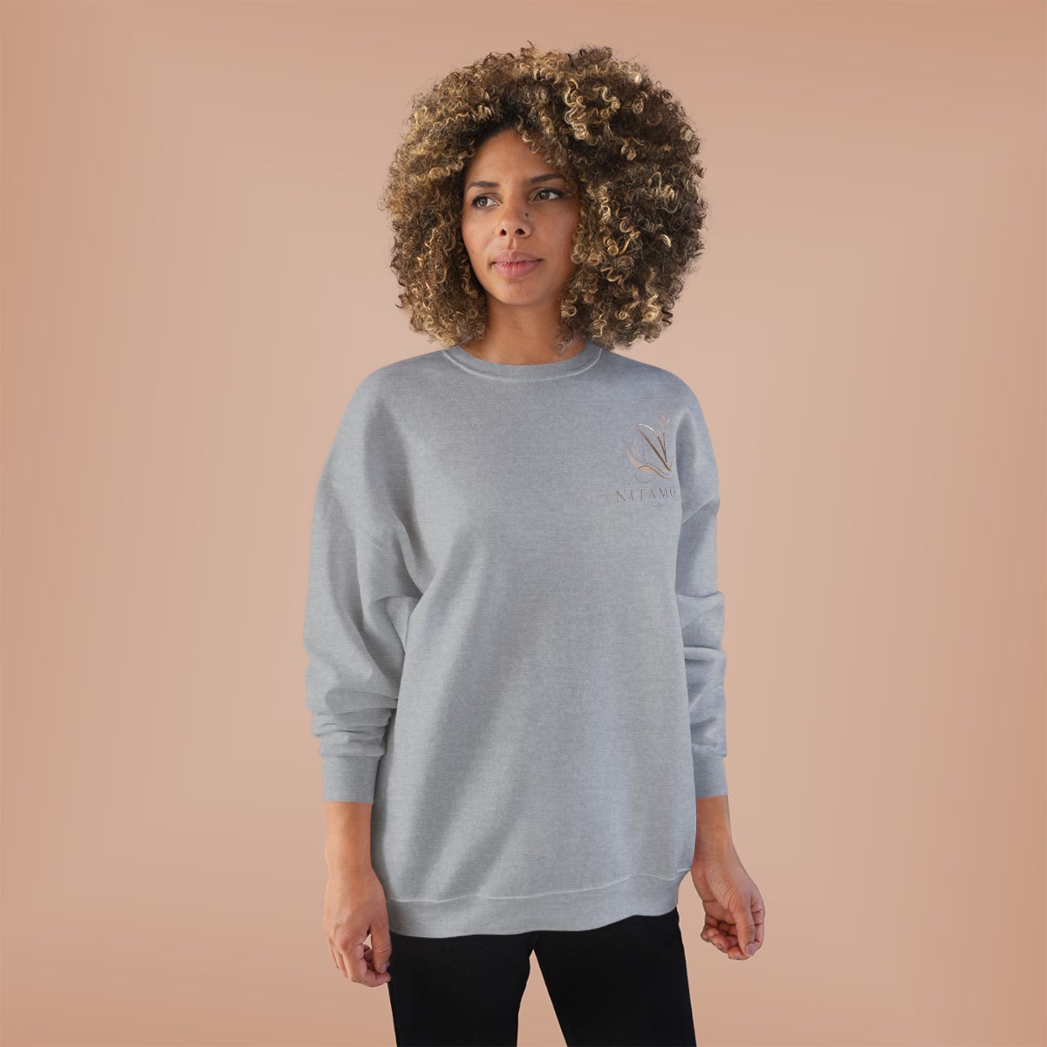 Minimalist 'Meant to B' Crewneck Sweatshirt — Subtle Floral Logo