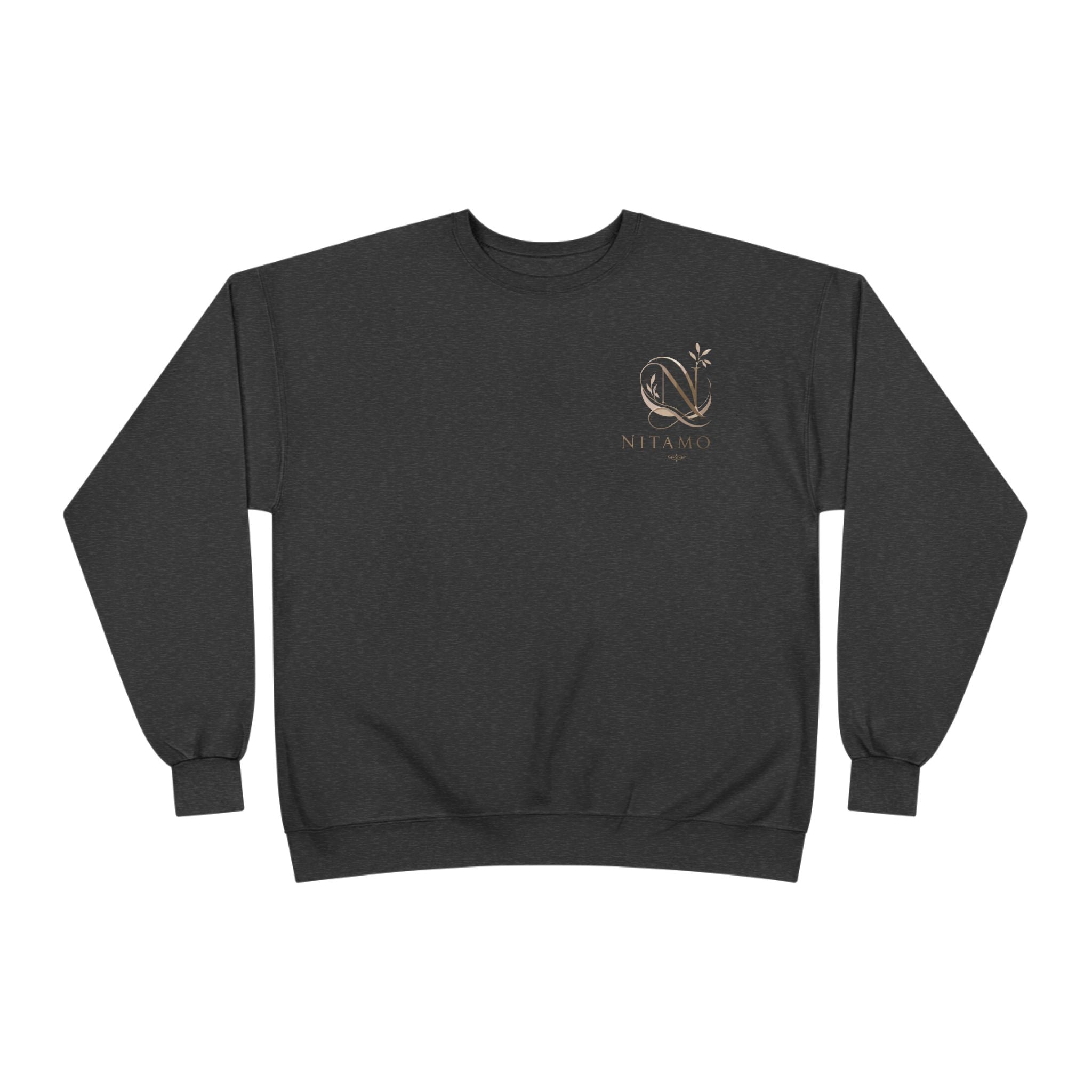 Minimalist 'Meant to B' Crewneck Sweatshirt — Subtle Floral Logo