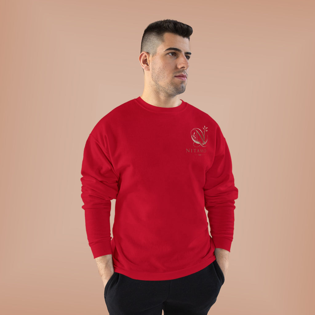 Minimalist 'Meant to B' Crewneck Sweatshirt — Subtle Floral Logo