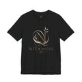 NITAMOJE Monogram Logo Tee — Elegant Botanical Letter N T-Shirt