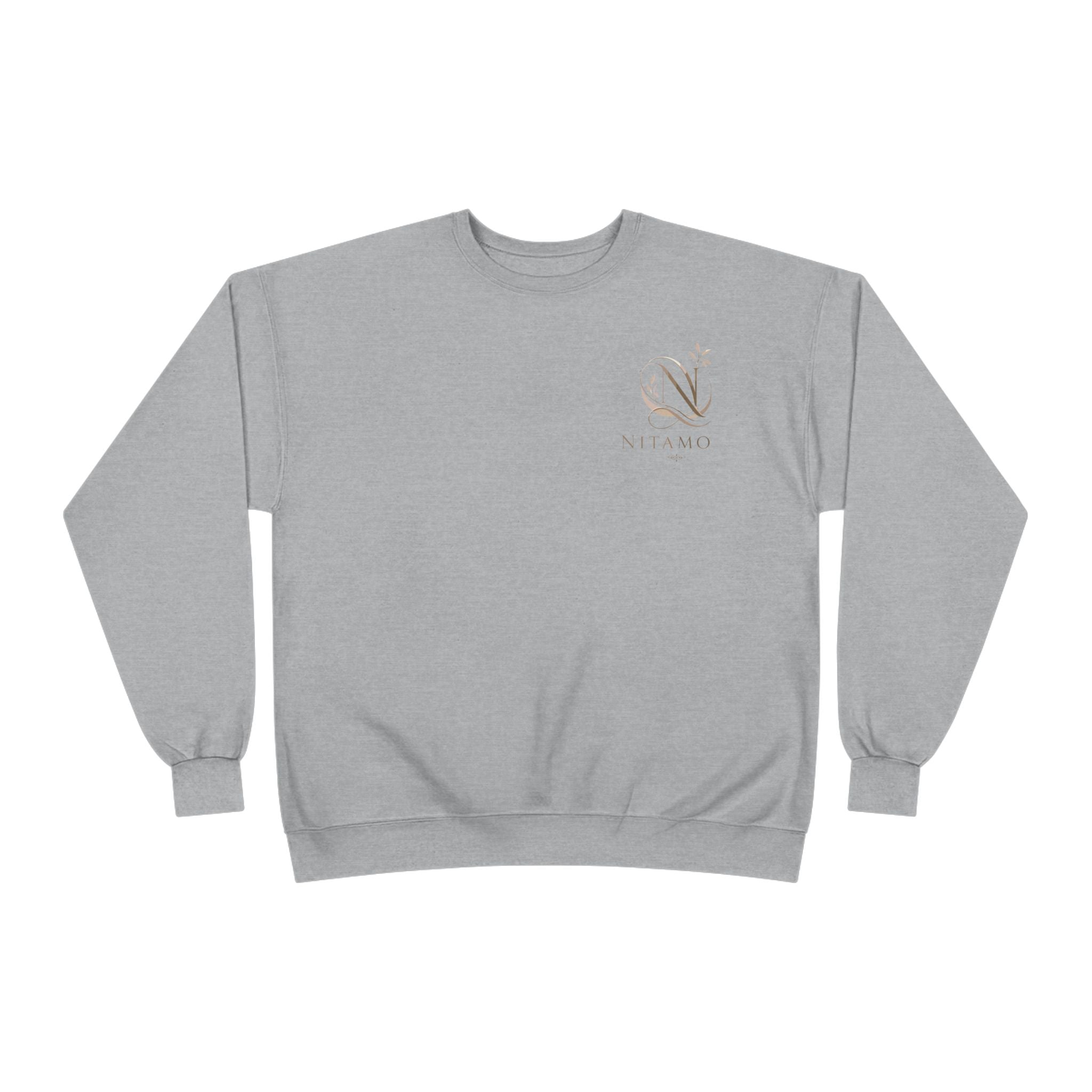 Minimalist 'Meant to B' Crewneck Sweatshirt — Subtle Floral Logo