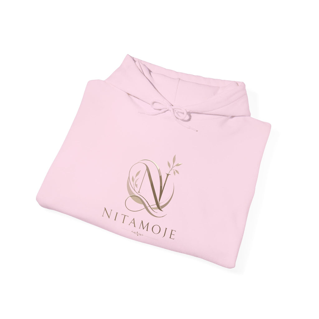 Nitamoye Elegant Logo Hoodie — Minimal Floral Monogram Sweatshirt