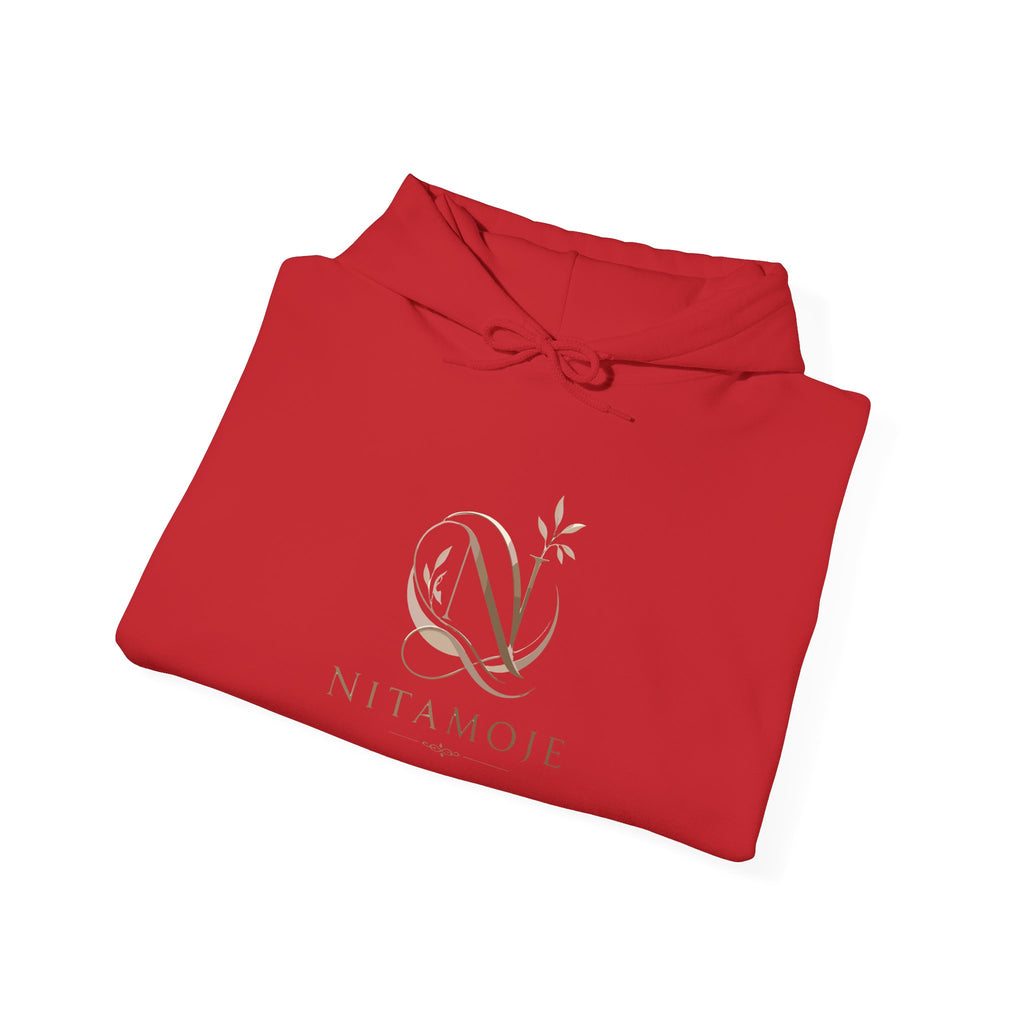 Nitamoye Elegant Logo Hoodie — Minimal Floral Monogram Sweatshirt