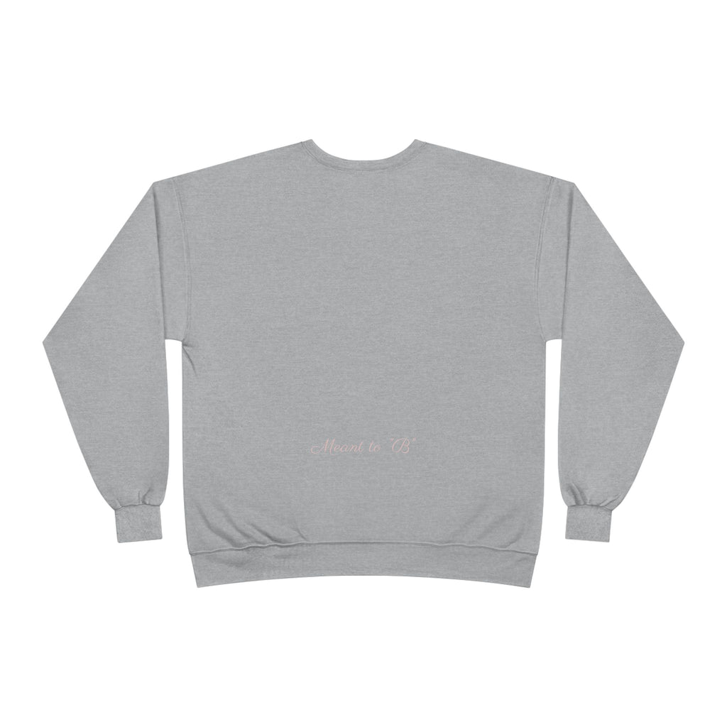 Minimalist 'Meant to B' Crewneck Sweatshirt — Subtle Floral Logo - Nitamoje