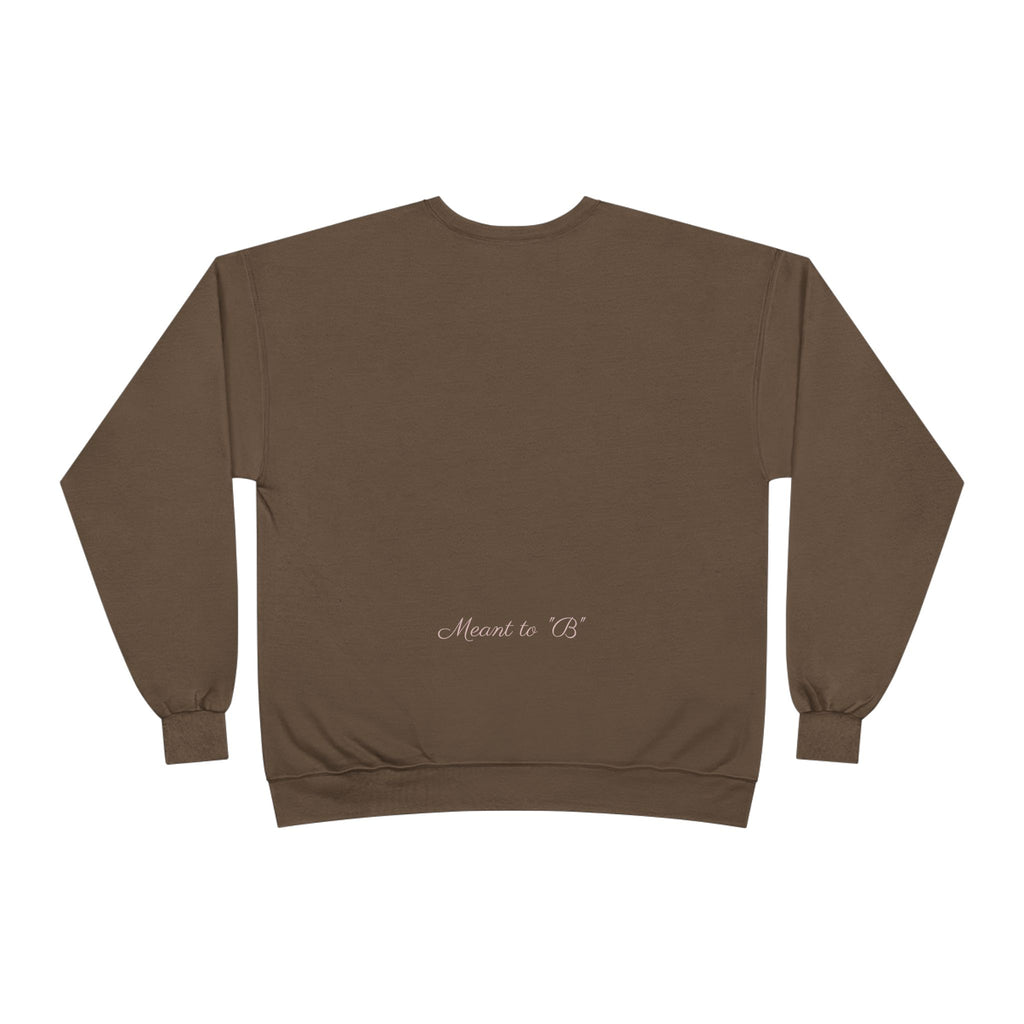 Minimalist 'Meant to B' Crewneck Sweatshirt — Subtle Floral Logo - Nitamoje