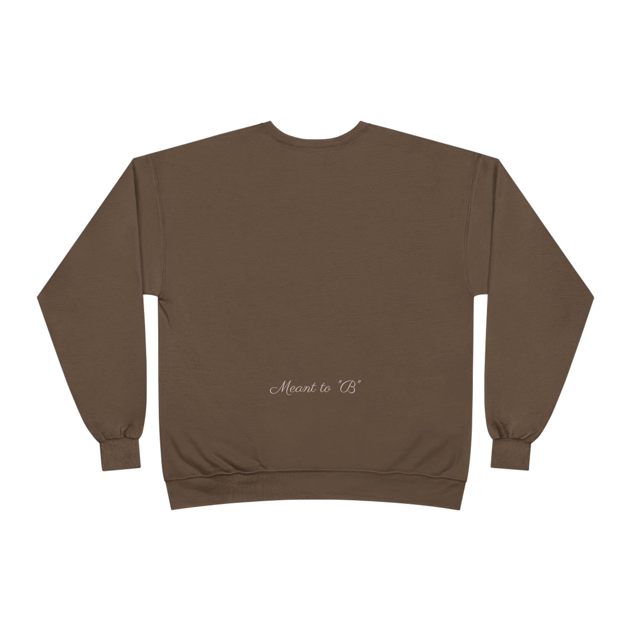 Minimalist 'Meant to B' Crewneck Sweatshirt — Subtle Floral Logo - Nitamoje
