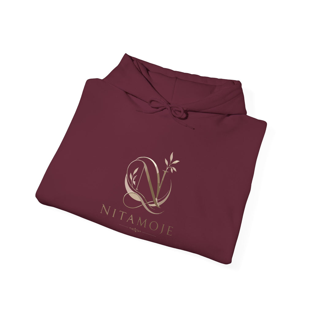 Nitamoye Elegant Logo Hoodie — Minimal Floral Monogram Sweatshirt