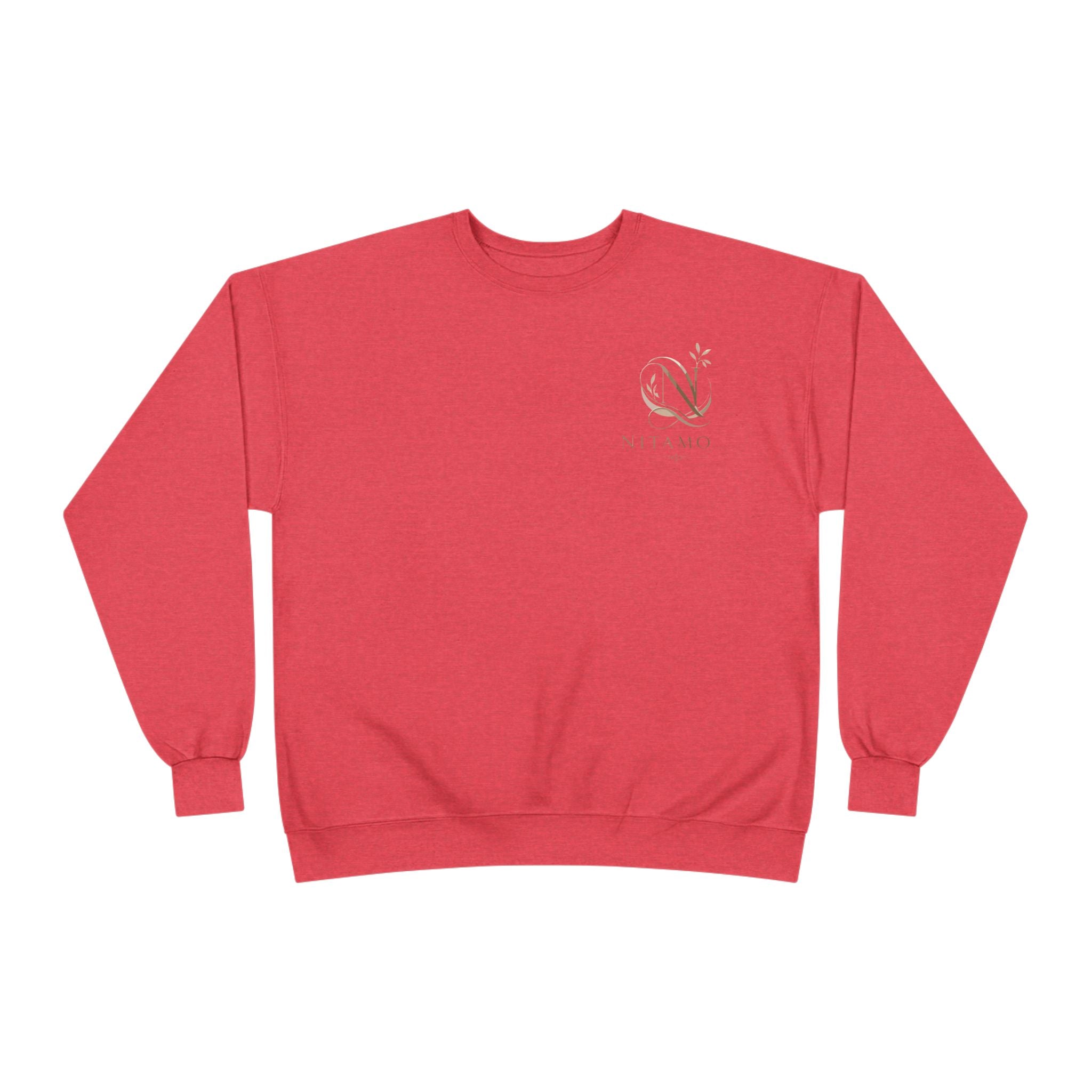 Minimalist 'Meant to B' Crewneck Sweatshirt — Subtle Floral Logo - Nitamoje