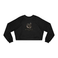 Cropped Fleece Pullover — Minimal Neutral Logo Sweatshirt for Women