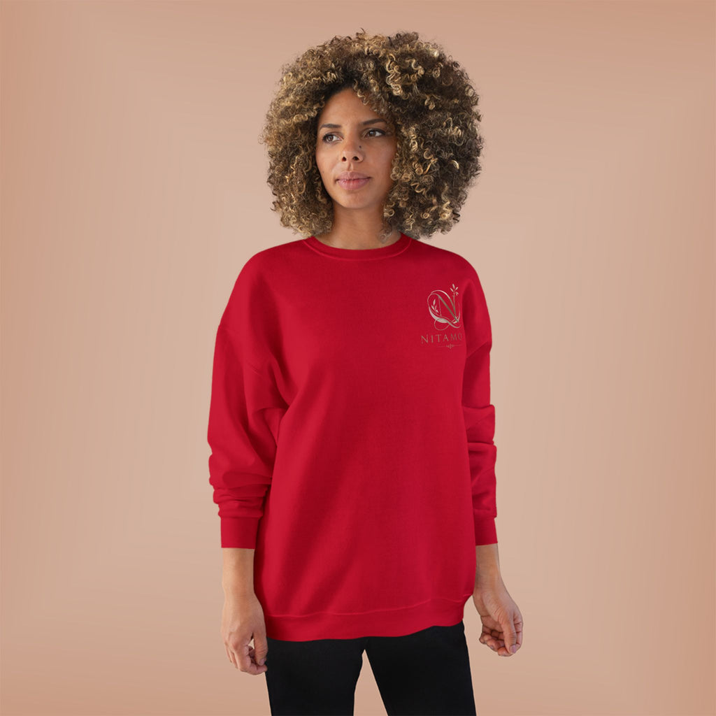 Minimalist 'Meant to B' Crewneck Sweatshirt — Subtle Floral Logo