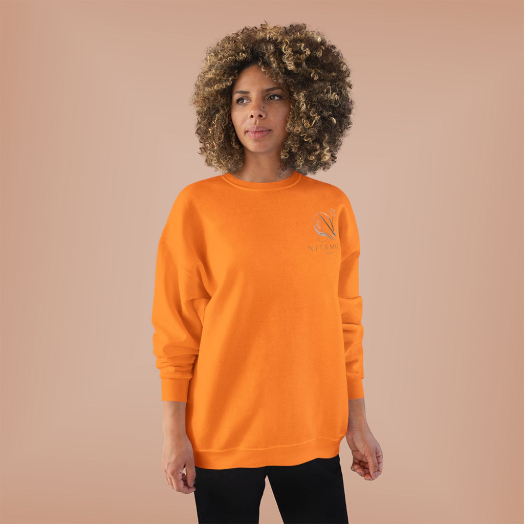 Minimalist 'Meant to B' Crewneck Sweatshirt — Subtle Floral Logo