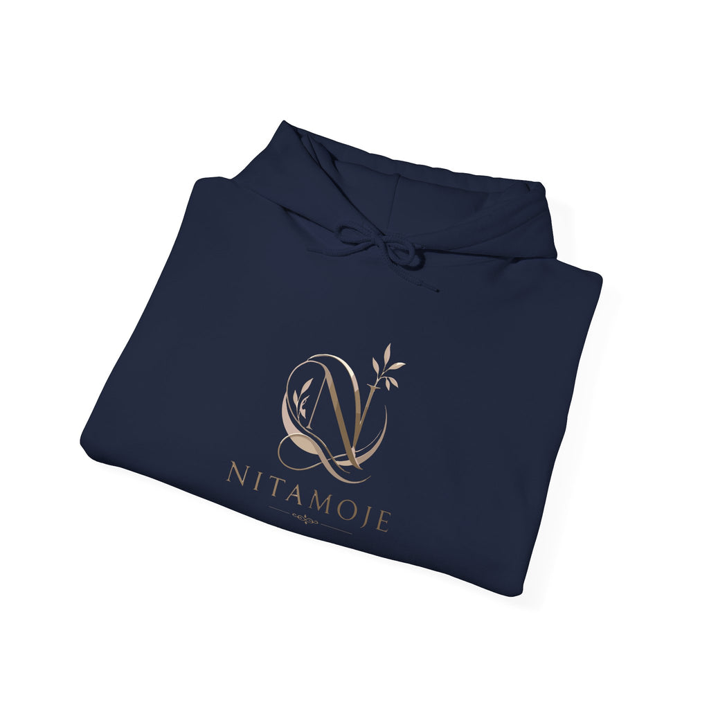 Nitamoye Elegant Logo Hoodie — Minimal Floral Monogram Sweatshirt