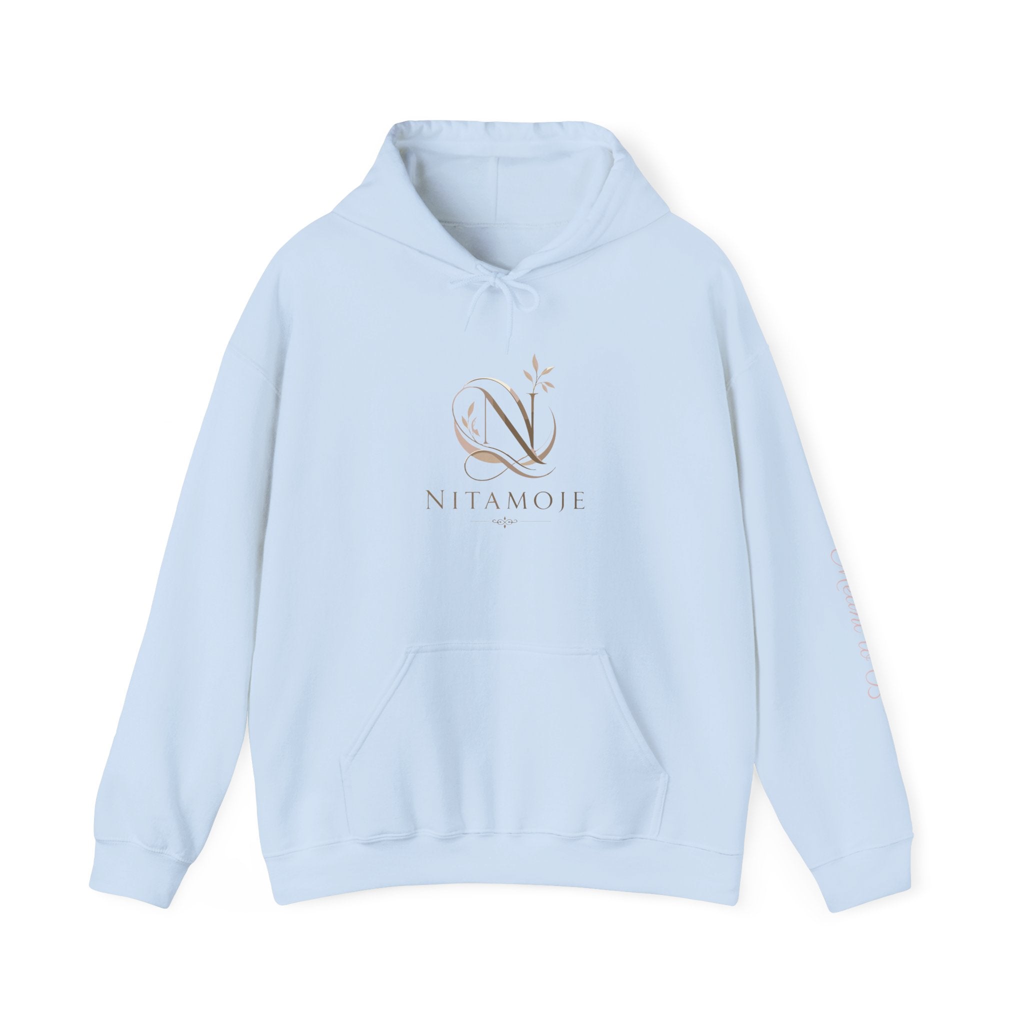 Nitamoye Elegant Logo Hoodie — Minimal Floral Monogram Sweatshirt