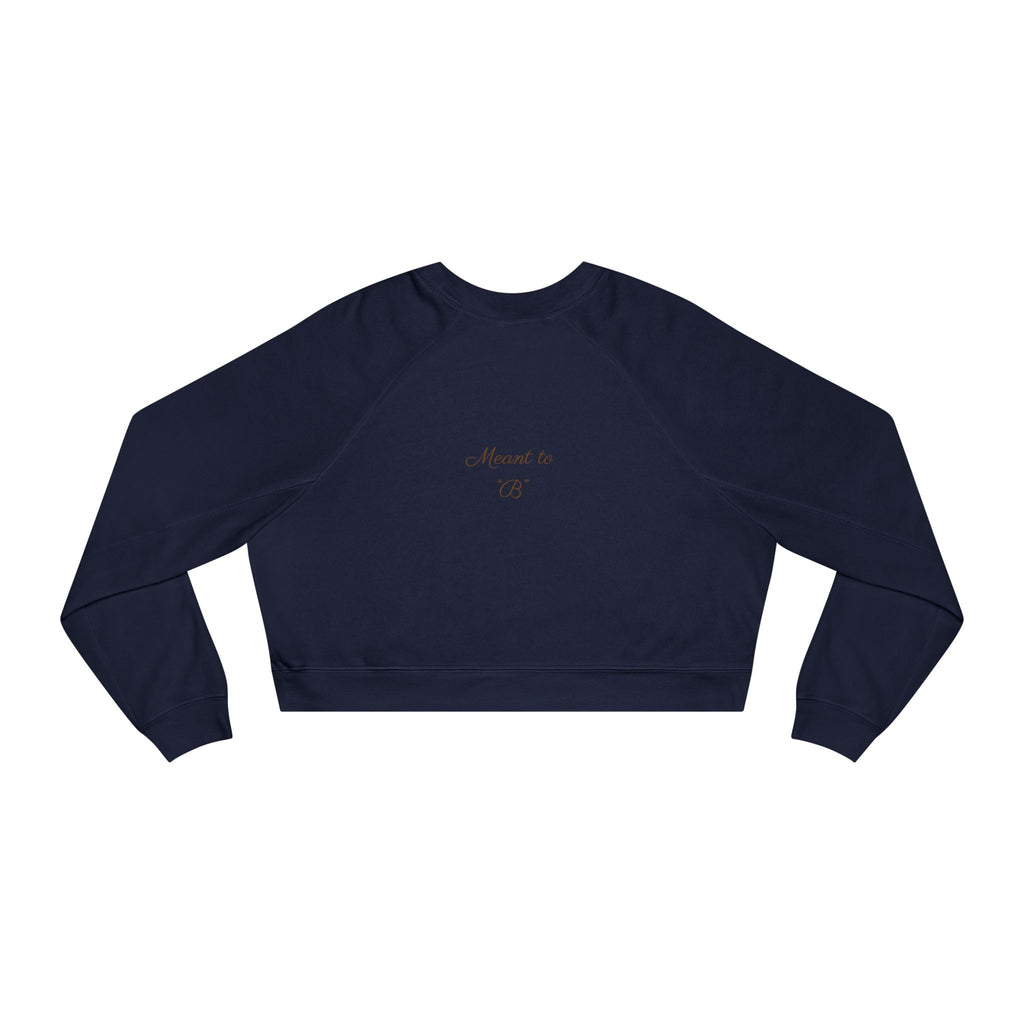 Cropped Fleece Pullover — Minimal Neutral Logo Sweatshirt for Women