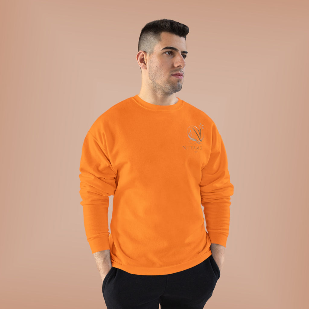 Minimalist 'Meant to B' Crewneck Sweatshirt — Subtle Floral Logo