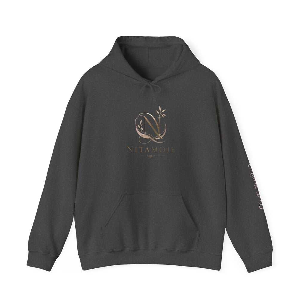 Nitamoye Elegant Logo Hoodie — Minimal Floral Monogram Sweatshirt - Nitamoje