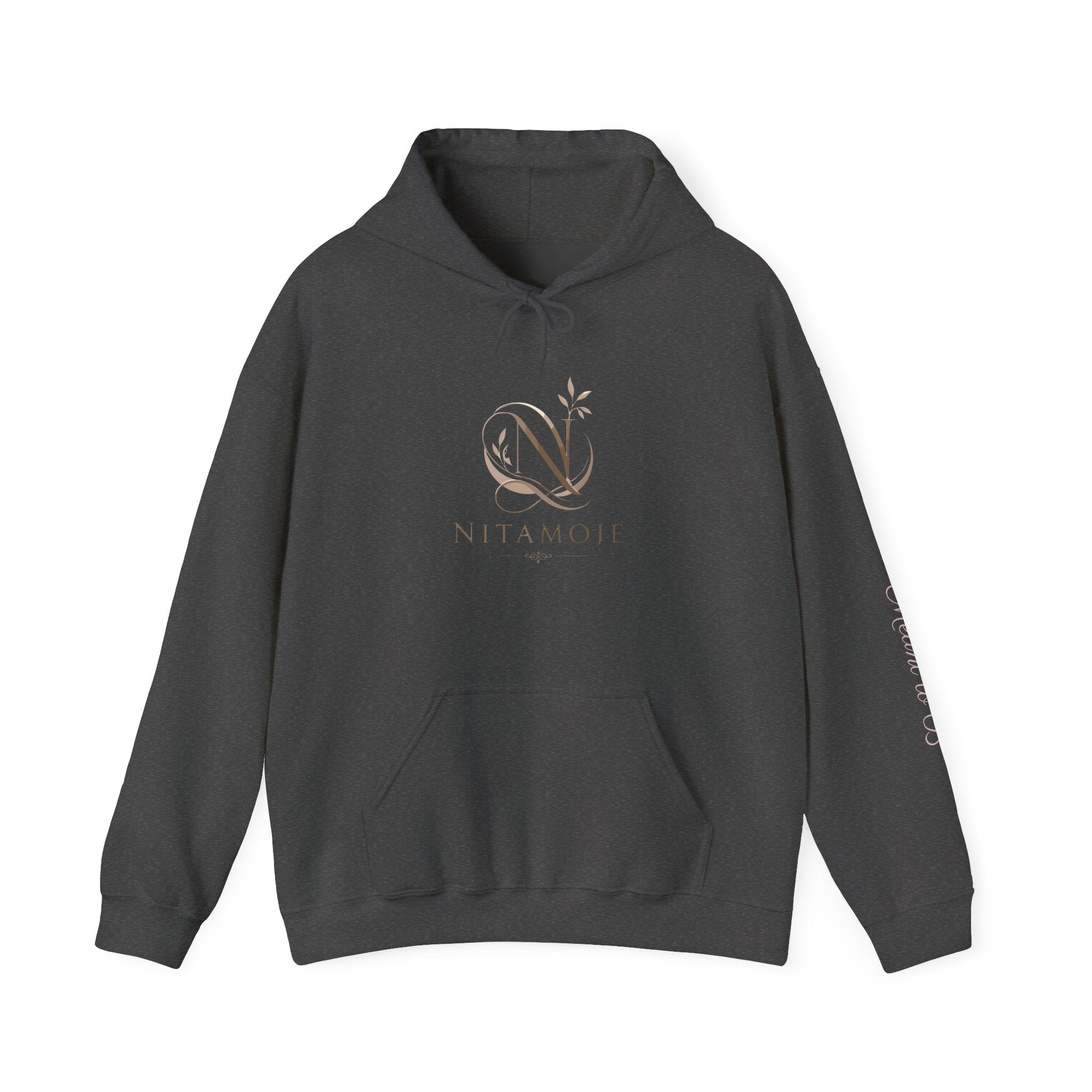 Nitamoye Elegant Logo Hoodie — Minimal Floral Monogram Sweatshirt - Nitamoje