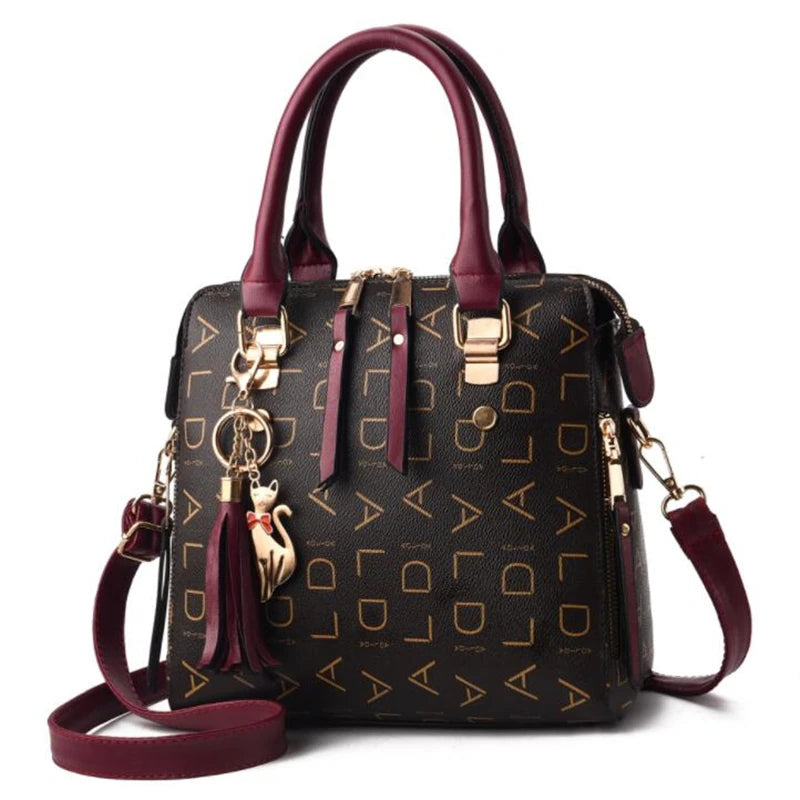Fashion English Letter Tassel Top-Handle Tote