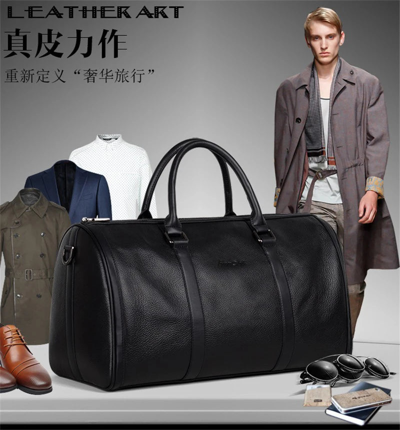 Vintage Crazy Horse Leather Duffle Bag