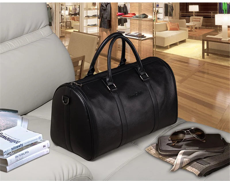 Vintage Crazy Horse Leather Duffle Bag