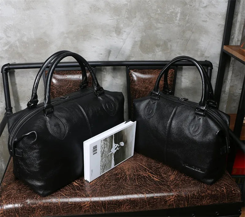 Fashion Genuine Leather Travel Duffle Bag