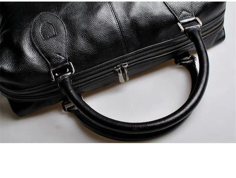 Fashion Genuine Leather Travel Duffle Bag