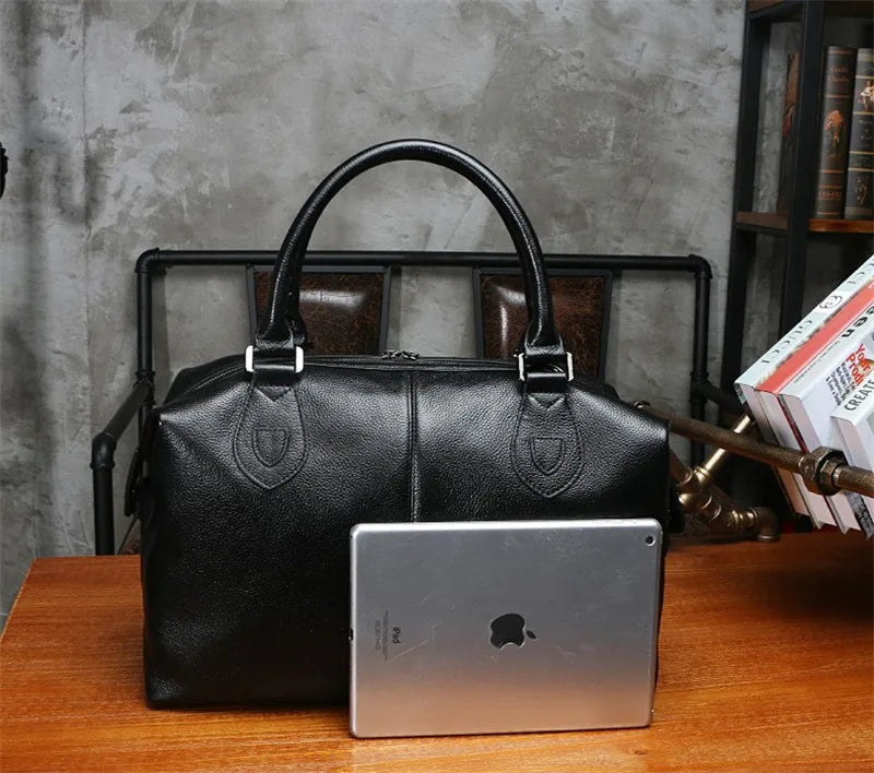 Fashion Genuine Leather Travel Duffle Bag