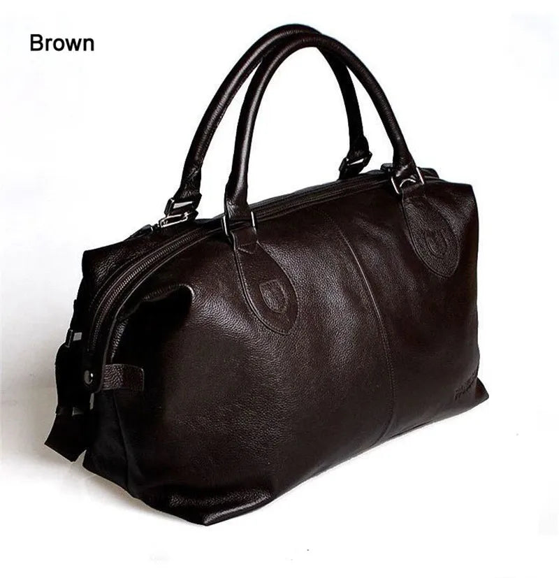 Fashion Genuine Leather Travel Duffle Bag